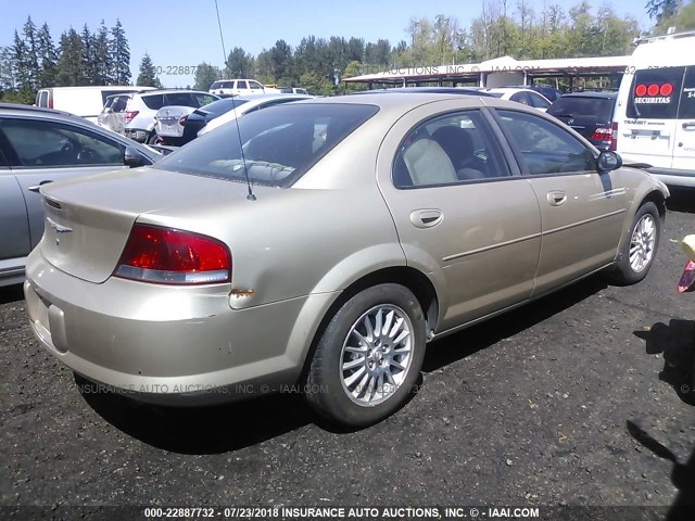 1C3EL46X55N650580 - 2005 CHRYSLER SEBRING GOLD photo 4