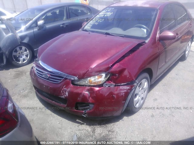 KNAFE122375461820 - 2007 KIA SPECTRA EX/LX RED photo 6