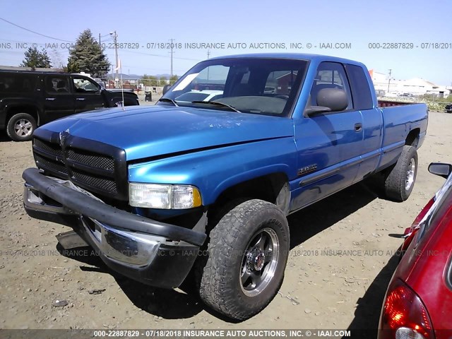 1B7KF2367XJ613854 - 1999 DODGE RAM 2500 BLUE photo 2