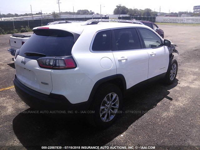 1C4PJMLBXKD199246 - 2019 JEEP CHEROKEE LATITUDE PLUS WHITE photo 4