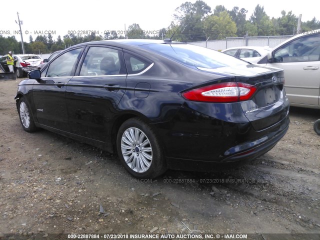 3FA6P0LU1GR333439 - 2016 FORD FUSION SE HYBRID BLACK photo 3