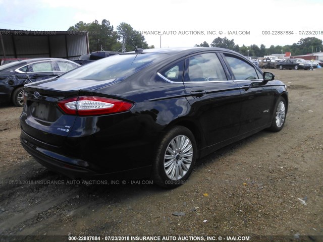 3FA6P0LU1GR333439 - 2016 FORD FUSION SE HYBRID BLACK photo 4