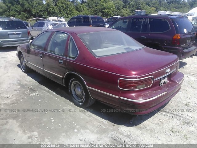 1G1BL52P8TR127241 - 1996 CHEVROLET CAPRICE / IMPALA CLASSIC/SS RED photo 3