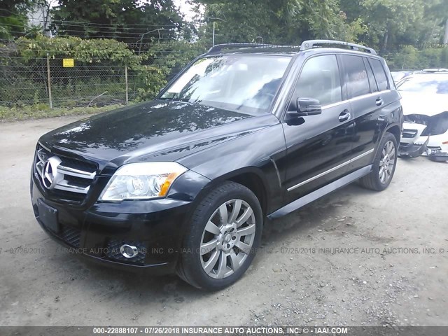 WDCGG8HB0AF471069 - 2010 MERCEDES-BENZ GLK 350 4MATIC BLACK photo 2