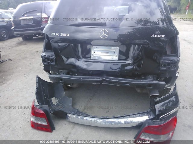 WDCGG8HB0AF471069 - 2010 MERCEDES-BENZ GLK 350 4MATIC BLACK photo 6