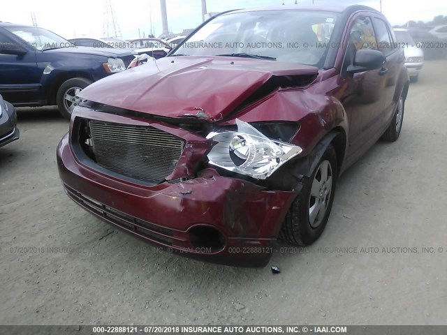 1B3HB28B87D182016 - 2007 DODGE CALIBER RED photo 6