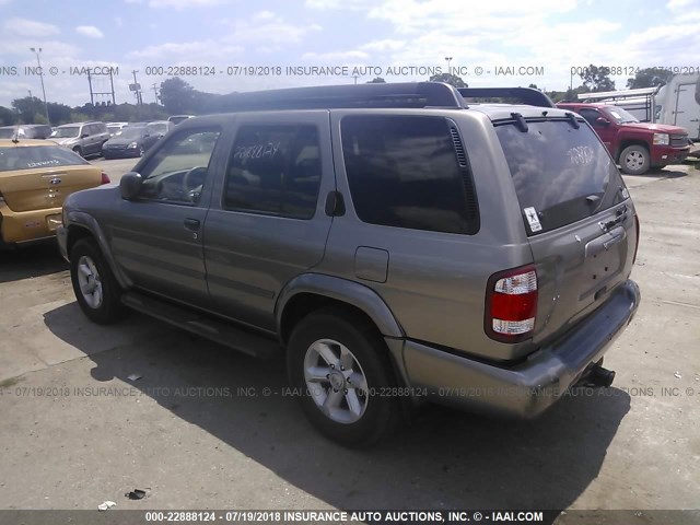 JN8DR09Y73W817925 - 2003 NISSAN PATHFINDER LE/SE Dark Brown photo 3