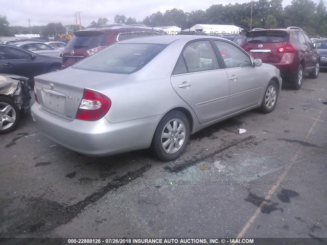 4T1BE32K12U089904 - 2002 TOYOTA CAMRY LE/XLE/SE Gümüş foto 4