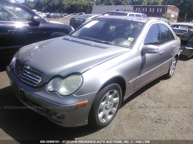 WDBRF81J75F563917 - 2005 MERCEDES-BENZ C 240 4MATIC GRAY photo 2