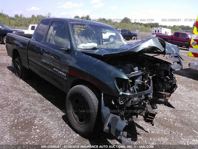 5TBBT44133S387857 - 2003 TOYOTA TUNDRA ACCESS CAB SR5 GREEN photo 1