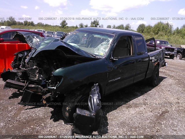 5TBBT44133S387857 - 2003 TOYOTA TUNDRA ACCESS CAB SR5 GREEN photo 2