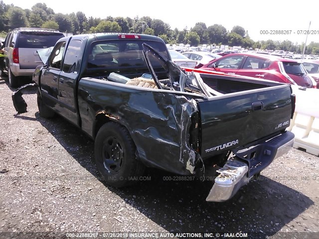 5TBBT44133S387857 - 2003 TOYOTA TUNDRA ACCESS CAB SR5 GREEN photo 3