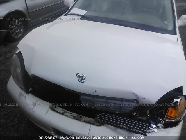 1G6KD54Y22U154900 - 2002 CADILLAC DEVILLE WHITE photo 10