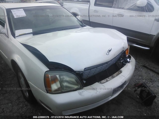 1G6KD54Y22U154900 - 2002 CADILLAC DEVILLE WHITE photo 6