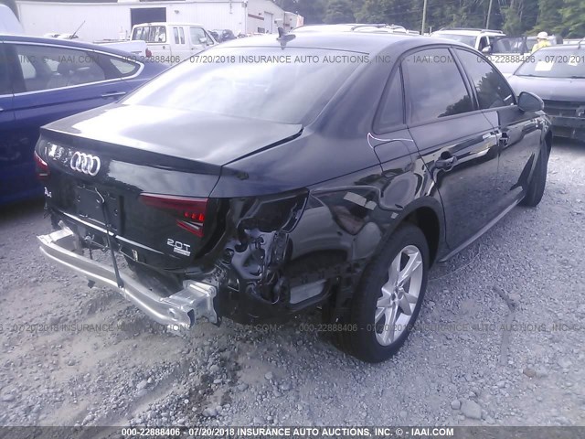 WAUKMAF41JA113350 - 2018 AUDI A4 ULTRA PREMIUM BLACK photo 4