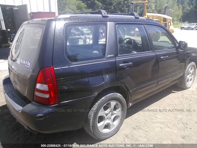 JF1SG65623H760267 - 2003 SUBARU FORESTER 2.5XS შავი ფოტო 4