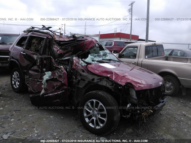 1C4RJFBG2EC155012 - 2014 JEEP GRAND CHEROKEE LIMITED RED photo 1