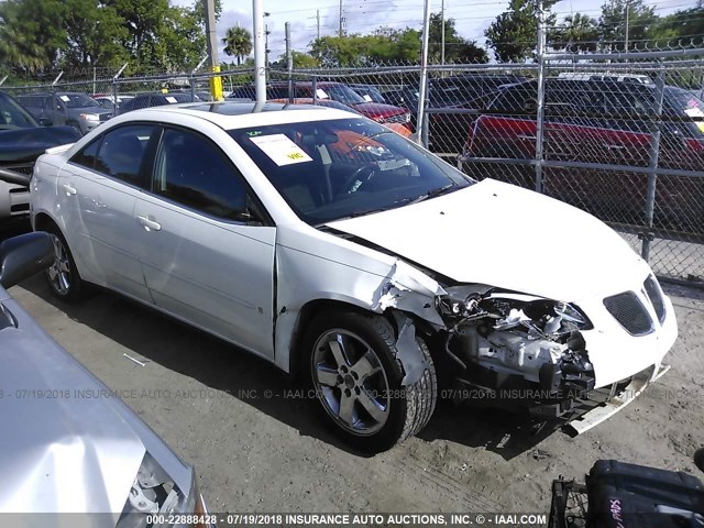 1G2ZH58N774242580 - 2007 PONTIAC G6 GT WHITE photo 1