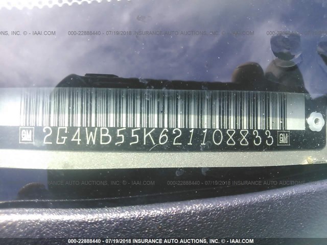 2G4WB55K621108833 - 2002 BUICK REGAL LS GOLD photo 9