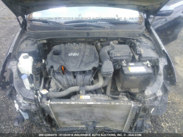 5NPEB4ACXDH730152 - 2013 HYUNDAI SONATA GLS BLUE photo 10