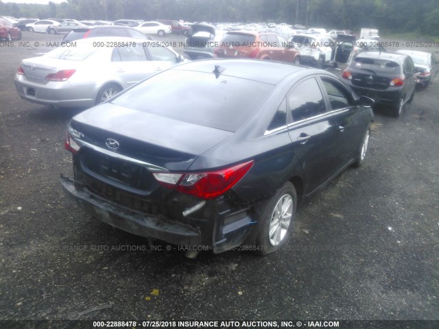 5NPEB4ACXDH730152 - 2013 HYUNDAI SONATA GLS BLUE photo 4