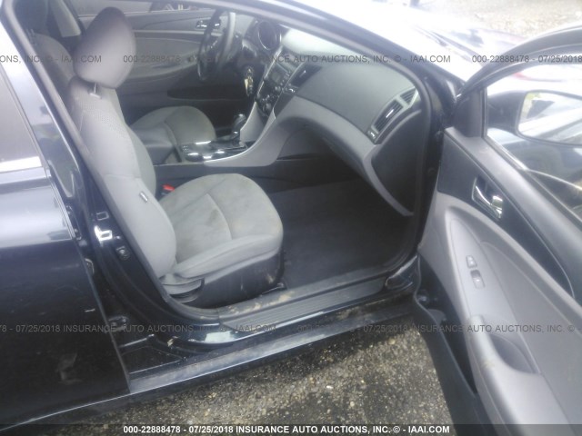 5NPEB4ACXDH730152 - 2013 HYUNDAI SONATA GLS BLUE photo 5