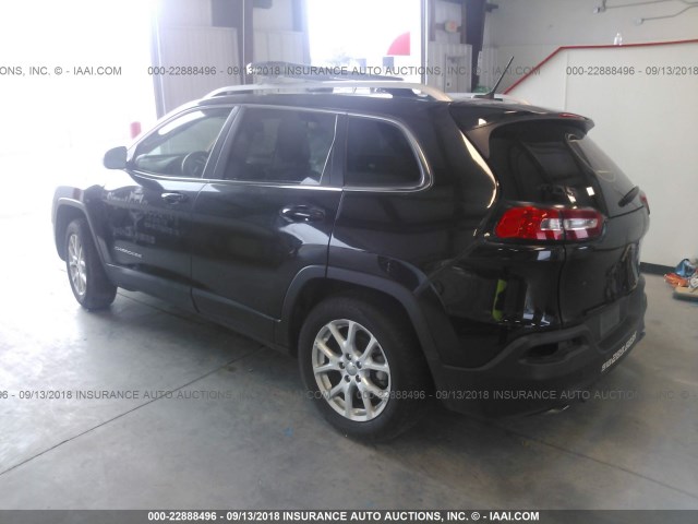 1C4PJLCB3EW158637 - 2014 JEEP CHEROKEE LATITUDE BLACK photo 3