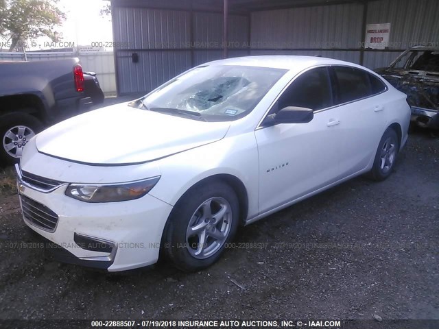 1G1ZB5ST5HF274687 - 2017 CHEVROLET MALIBU LS WHITE photo 2