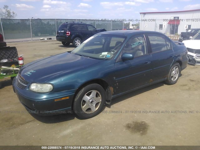 1G1NE52J12M590661 - 2002 CHEVROLET MALIBU LS GREEN photo 2
