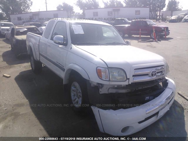 5TBRT34104S443408 - 2004 TOYOTA TUNDRA ACCESS CAB SR5 WHITE photo 1