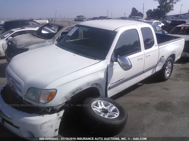 5TBRT34104S443408 - 2004 TOYOTA TUNDRA ACCESS CAB SR5 WHITE photo 2