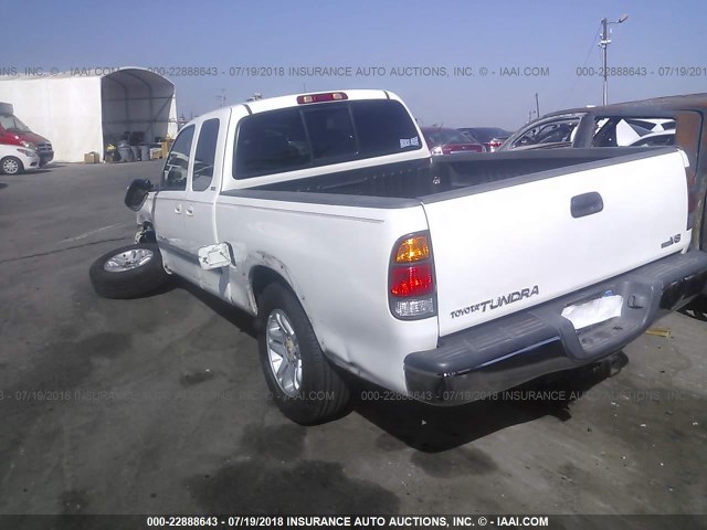 5TBRT34104S443408 - 2004 TOYOTA TUNDRA ACCESS CAB SR5 WHITE photo 3