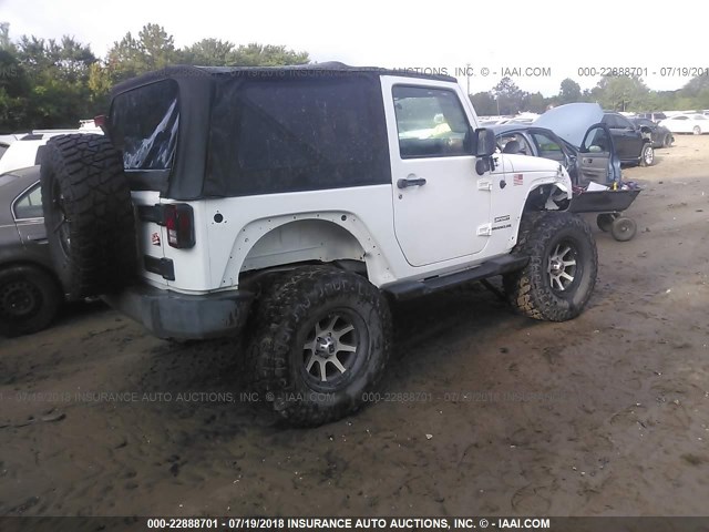 1J4AA2D12BL556158 - 2011 JEEP WRANGLER SPORT WHITE photo 4