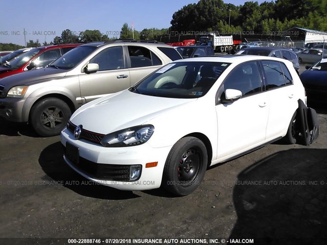 WVWHD7AJ3CW211072 - 2012 VOLKSWAGEN GTI WHITE photo 2