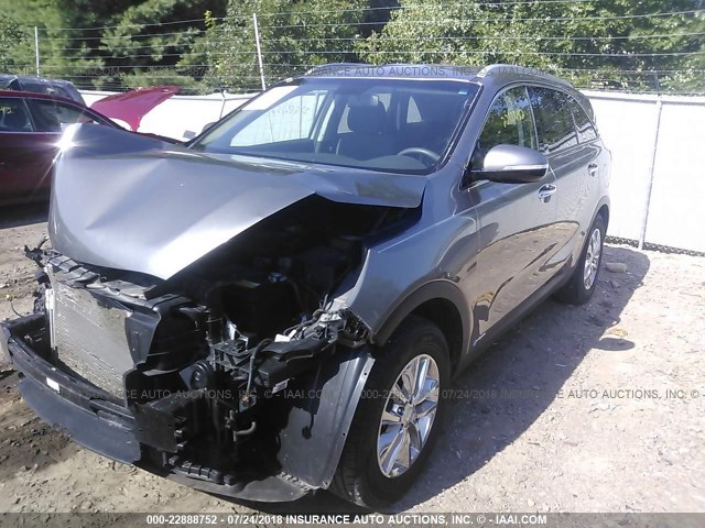 5XYPGDA30GG093956 - 2016 KIA SORENTO LX/L GRAY photo 2