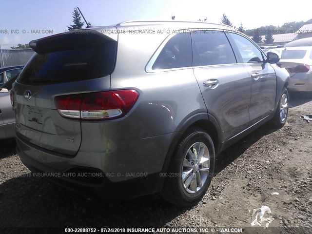 5XYPGDA30GG093956 - 2016 KIA SORENTO LX/L GRAY photo 4