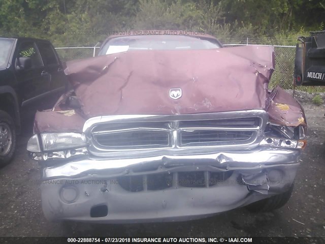 1B7GL2AN71S223542 - 2001 DODGE DAKOTA QUAD MAROON photo 6