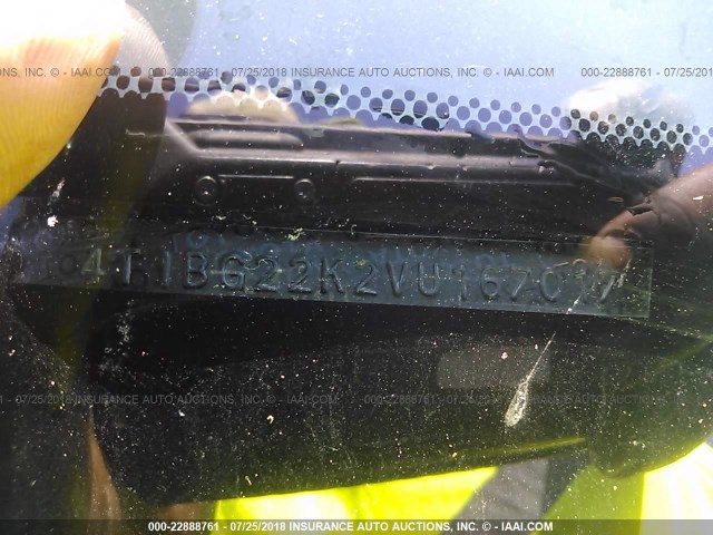 4T1BG22K2VU167017 - 1997 TOYOTA CAMRY CE/LE/XLE 灰色 照片 9