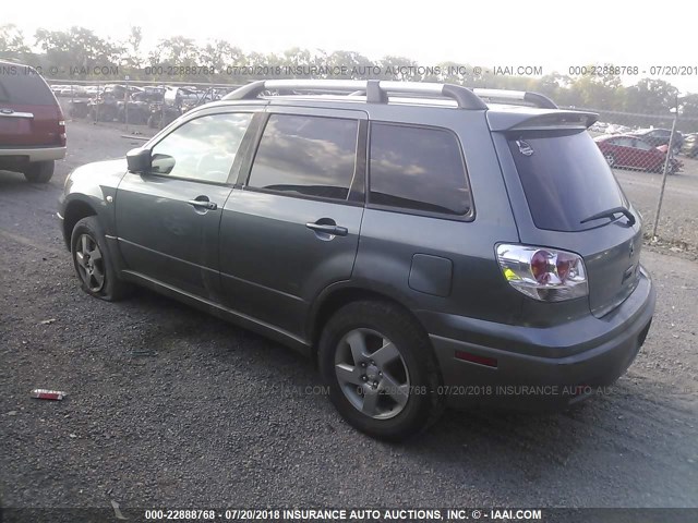 JA4LX41G53U074968 - 2003 MITSUBISHI OUTLANDER XLS GRAY photo 3