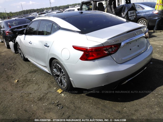 1N4AA6AP7JC363126 - 2018 NISSAN MAXIMA 3.5S/SV/SL/SR/PLAT SILVER photo 3