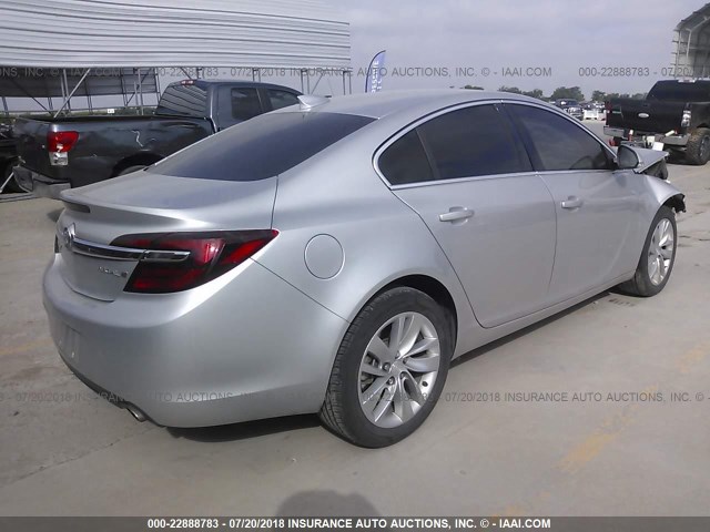 2G4GK5EX3G9161191 - 2016 BUICK REGAL SILVER photo 4