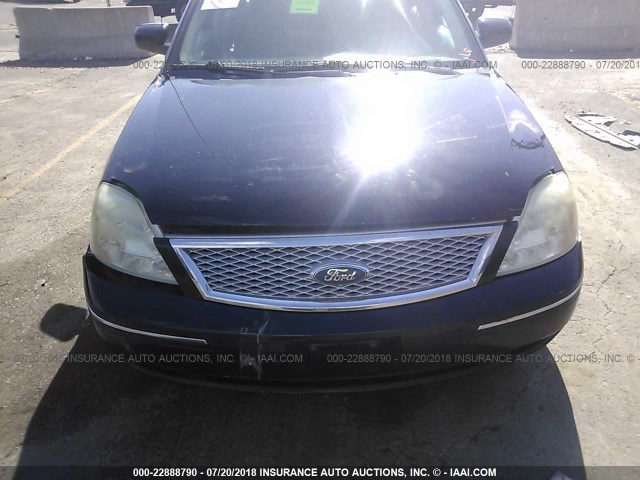 1FAHP24177G161644 - 2007 FORD FIVE HUNDRED SEL BLACK photo 6