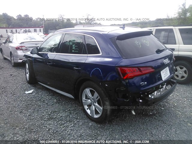 WA1BNAFY1J2145366 - 2018 AUDI Q5 PREMIUM PLUS BLUE photo 3