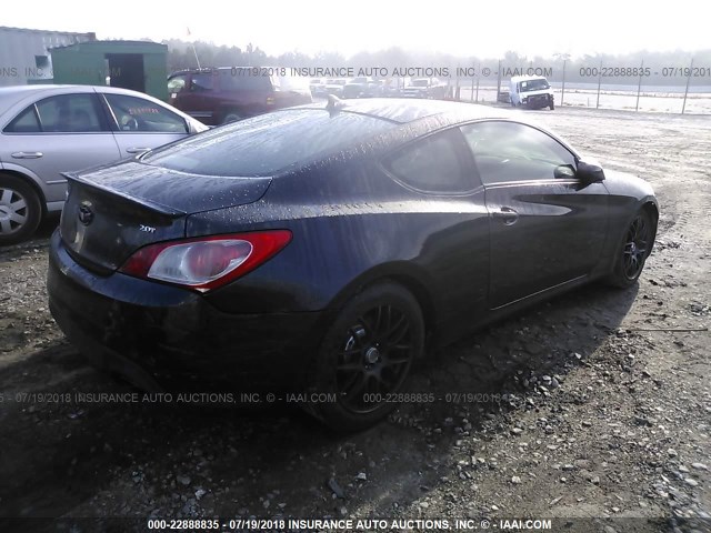 KMHHT6KD0AU040923 - 2010 HYUNDAI GENESIS COUPE 2.0T BLACK photo 4