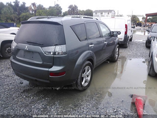 JA4MS41X67U009880 - 2007 MITSUBISHI OUTLANDER XLS GRAY photo 4