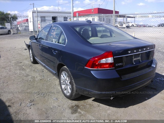 YV1952AS0B1138052 - 2011 VOLVO S80 3.2 BLUE photo 3