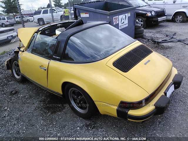 9116210607 - 1976 PORSCHE 911 YELLOW photo 3