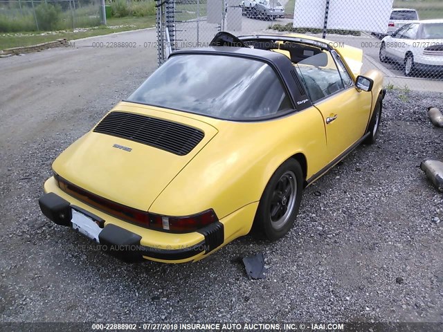 9116210607 - 1976 PORSCHE 911 YELLOW photo 4