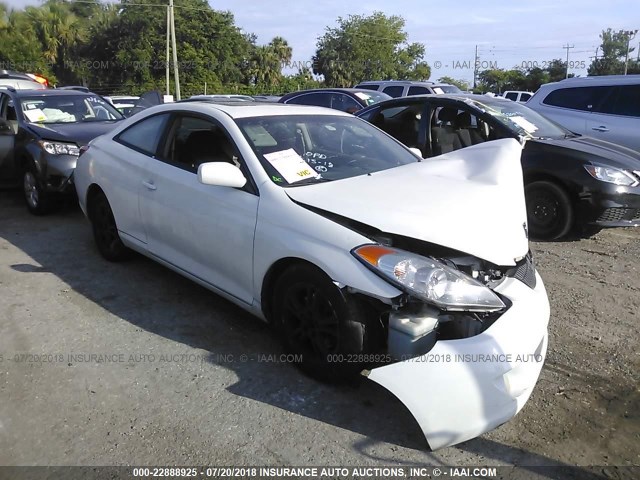 4T1CE38P25U515840 - 2005 TOYOTA CAMRY SOLARA SE/SLE WHITE photo 1