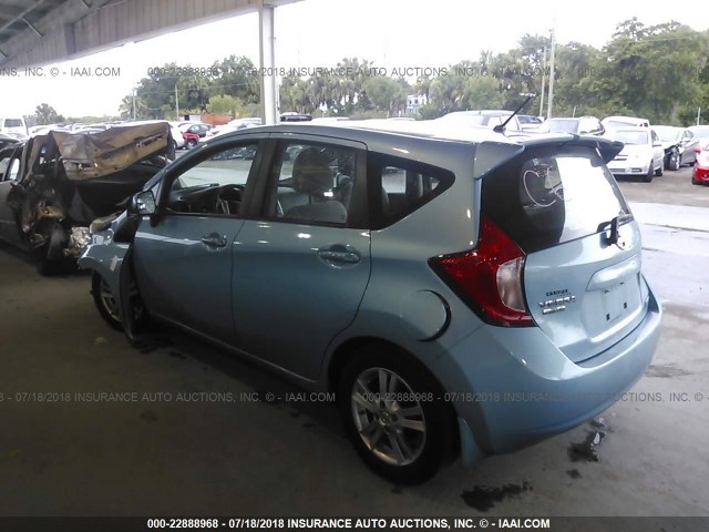 3N1CE2CP0EL418865 - 2014 NISSAN VERSA NOTE S/S PLUS/SV/SL Light Blue photo 3